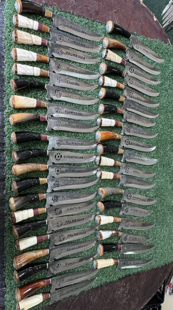 Faca Artesanal Churrasco Gaúcha Aço Carbono 1070 - Cabo de Chifre - Imagem 8