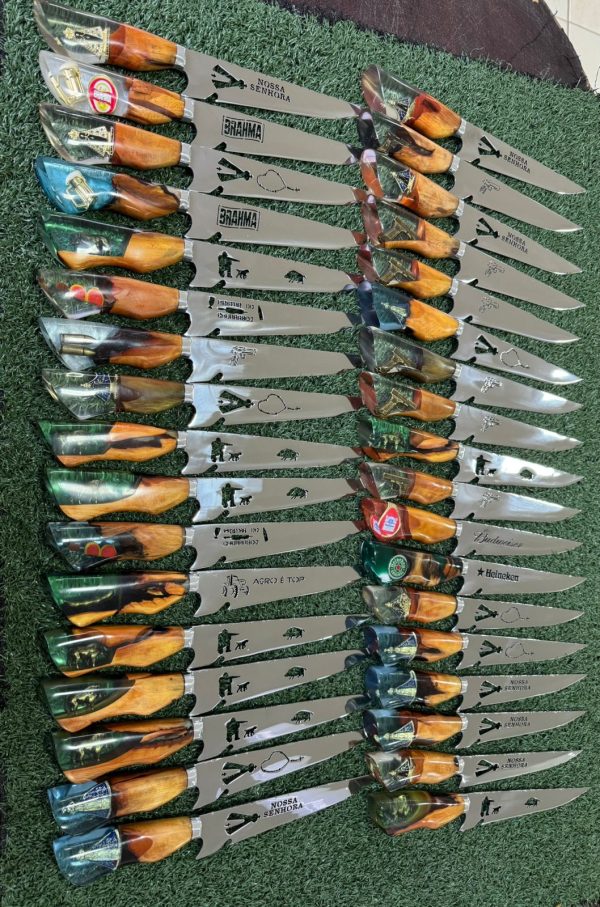 Faca Artesanal Churrasco Gaúcha Aço Carbono 1070 - Cabo de Chifre - Imagem 7